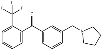 (3-(吡咯烷-1-基甲基)苯基)(2-(三氟甲基)苯基)甲酮 结构式