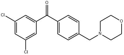 3,5-DICHLORO-4'-MORPHOLINOMETHYL BENZOPHENONE 结构式