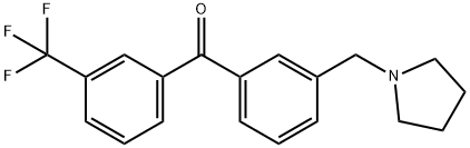 (3-(吡咯烷-1-基甲基)苯基)(3-(三氟甲基)苯基)甲酮 结构式
