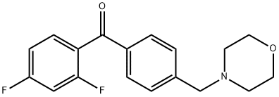 (2,4-二氟苯基)(4-(吗啉甲基)苯基)甲酮 结构式