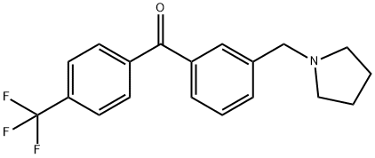 (3-(吡咯烷-1-基甲基)苯基)(4-(三氟甲基)苯基)甲酮 结构式