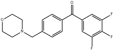 4'-MORPHOLINOMETHYL-3,4,5-TRIFLUOROBENZOPHENONE 结构式
