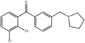 2,3-DICHLORO-3'-PYRROLIDINOMETHYL BENZOPHENONE 结构式