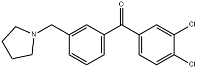 (3,4-二氯苯基)(3-(吡咯烷-1-基甲基)苯基)甲酮 结构式