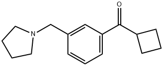 CYCLOBUTYL 3-(PYRROLIDINOMETHYL)PHENYL KETONE 结构式