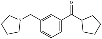 CYCLOPENTYL 3-(PYRROLIDINOMETHYL)PHENYL KETONE 结构式