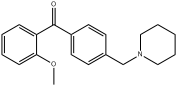 2-METHOXY-4'-PIPERIDINOMETHYL BENZOPHENONE 结构式