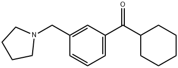 CYCLOHEXYL 3-(PYRROLIDINOMETHYL)PHENYL KETONE 结构式