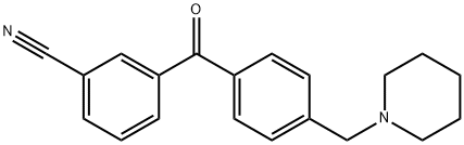 3-CYANO-4'-PIPERIDINOMETHYL BENZOPHENONE 结构式