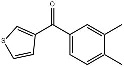 (3,4-二甲基苯基)(噻吩-3-基)甲酮 结构式