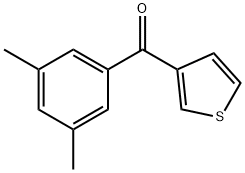 3-(3,5-DIMETHYLBENZOYL)THIOPHENE 结构式