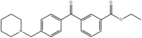 3-CARBOETHOXY-4'-PIPERIDINOMETHYL BENZOPHENONE 结构式