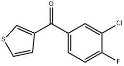 (3-氯-4-氟苯基)(噻吩-3-基)甲酮 结构式