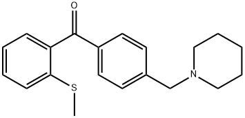 4'-PIPERIDINOMETHYL-2-THIOMETHYLBENZOPHENONE 结构式