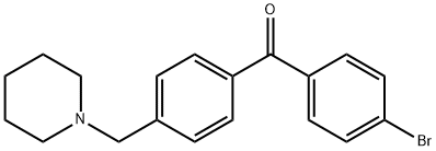 (4-溴苯基)(4-(哌啶-1-基甲基)苯基)甲酮 结构式