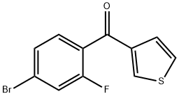 (4-溴-2-氟苯基)-3-噻吩基甲苯 结构式