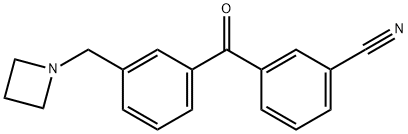 3-(3-(氮杂环丁烷-1-基甲基)苄基)苯甲腈 结构式