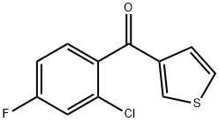 (2-氯-4-氟苯基)(噻吩-3-基)甲酮 结构式