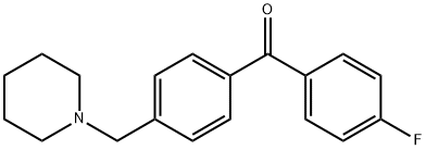 (4-氟苯基)(4-(哌啶-1-基甲基)苯基)甲酮 结构式