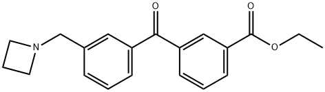 3-AZETIDINOMETHYL-3'-CARBOETHOXYBENZOPHENONE 结构式