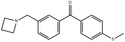 3-AZETIDINOMETHYL-4'-THIOMETHYLBENZOPHENONE 结构式