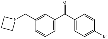 3-AZETIDINOMETHYL-4'-BROMOBENZOPHENONE 结构式