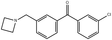 (3-(氮杂环丁烷-1-基甲基)苯基)(3-氯苯基)甲酮 结构式