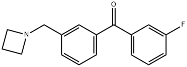 (3-(氮杂环丁烷-1-基甲基)苯基)(3-氟苯基)甲酮 结构式