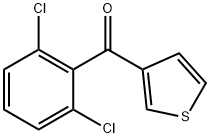 (2,6-二氯苯基)(噻吩-3-基)甲酮 结构式