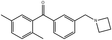 (3-(氮杂环丁烷-1-基甲基)苯基)(2,5-二甲基苯基)甲酮 结构式