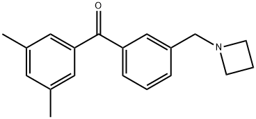 3'-AZETIDINOMETHYL-3,5-DIMETHYLBENZOPHENONE 结构式