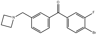 (3-(氮杂环丁烷-1-基甲基)苯基)(4-溴-3-氟苯基)甲酮 结构式