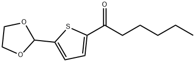 1-(5-(1,3-二氧戊环-2-基)噻吩-2-基)己-1-酮 结构式