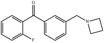 3'-AZETIDINOMETHYL-2-FLUOROBENZOPHENONE 结构式