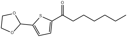 1-(5-(1,3-二氧戊环-2-基)噻吩-2-基)庚-1-酮 结构式