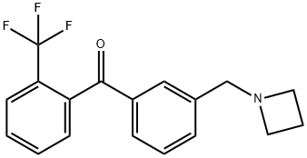 (3-(氮杂环丁烷-1-基甲基)苯基)(2-(三氟甲基)苯基)甲酮 结构式