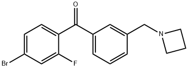 (3-(氮杂环丁烷-1-基甲基)苯基)(4-溴-2-氟苯基)甲酮 结构式