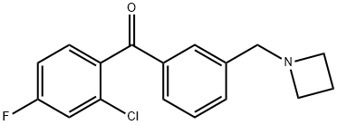 3'-AZETIDINOMETHYL-2-CHLORO-4-FLUOROBENZOPHENONE 结构式