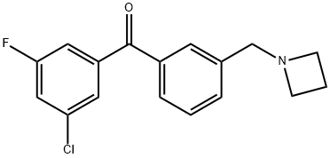 (3-(氮杂环丁烷-1-基甲基)苯基)(3-氯-5-氟苯基)甲酮 结构式