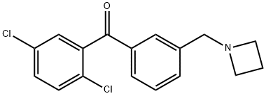 3'-AZETIDINOMETHYL-2,5-DICHLOROBENZOPHENONE 结构式