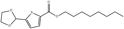OCTYL 5-(1,3-DIOXOLAN-2-YL)-2-THIOPHENECARBOXYLATE 结构式