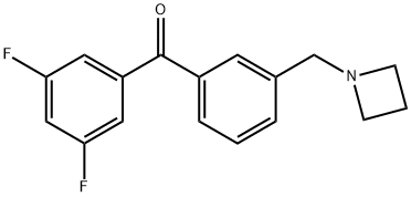 3'-AZETIDINOMETHYL-3,5-DIFLUOROBENZOPHENONE 结构式