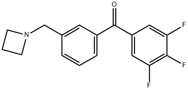 3'-AZETIDINOMETHYL-3,4,5-TRIFLUOROBENZOPHENONE 结构式