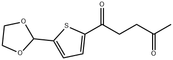 1-(5-(1,3-二氧戊环-2-基)噻吩-2-基)戊-1,4-二酮 结构式