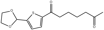 1-(5-(1,3-二氧戊环-2-基)噻吩-2-基)庚-1,6-二酮 结构式