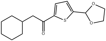 CYCLOHEXYLMETHYL 5-(1,3-DIOXOLAN-2-YL)-2-THIENYL KETONE 结构式