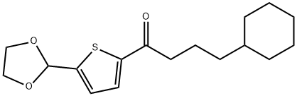 (3-CYCLOHEXYL)PROPYL 5-(1,3-DIOXOLAN-2-YL)-2-THIENYL KETONE 结构式