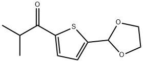1-(5-(1,3-二氧戊环-2-基)噻吩-2-基)-2-甲基丙-1-酮 结构式
