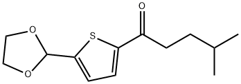 1-(5-(1,3-二氧戊环-2-基)噻吩-2-基)-4-甲基戊烷-1-酮 结构式