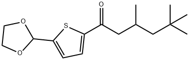 1-(5-(1,3-二氧戊环-2-基)噻吩-2-基)-3,5,5-三甲基己-1-酮 结构式